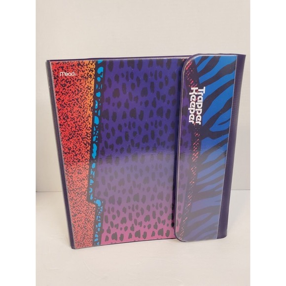 Mead | Office | Trapper Keeper Binder Animal Print 8s90s Style Trapper ...
